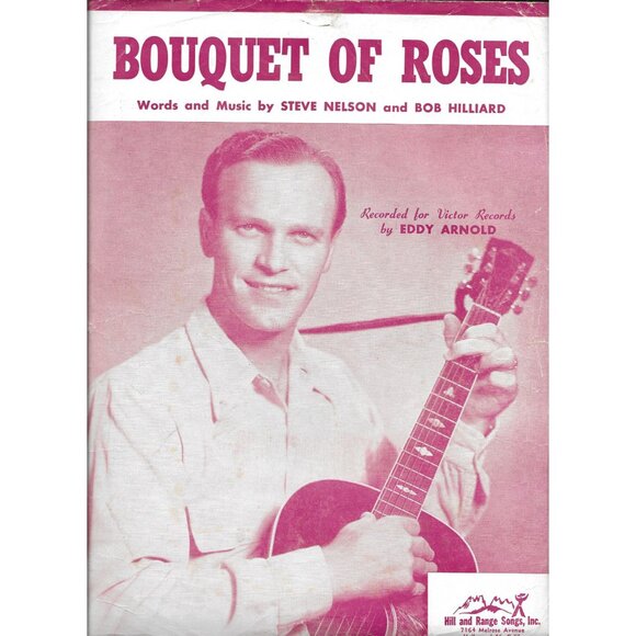 Hill And Range Songs, Inc. Other - Vintage Sheet Music Bouquet Of Roses By Nelson & Hilliard 1948 Classic Country